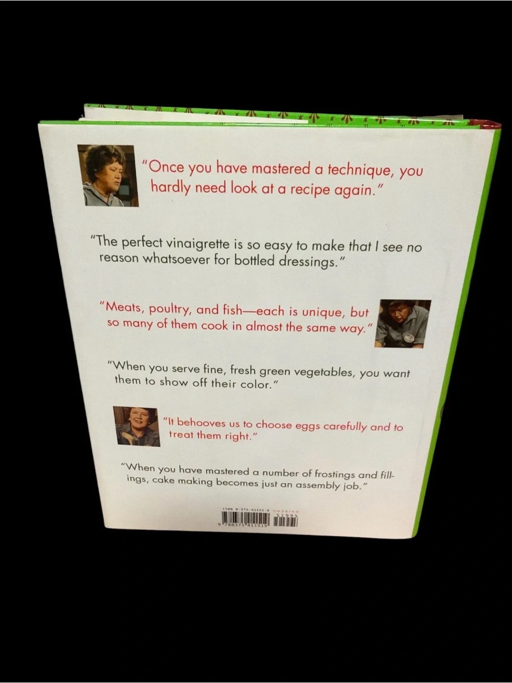 Julia's Kitchen Wisdom Cookbook - White with Green Text